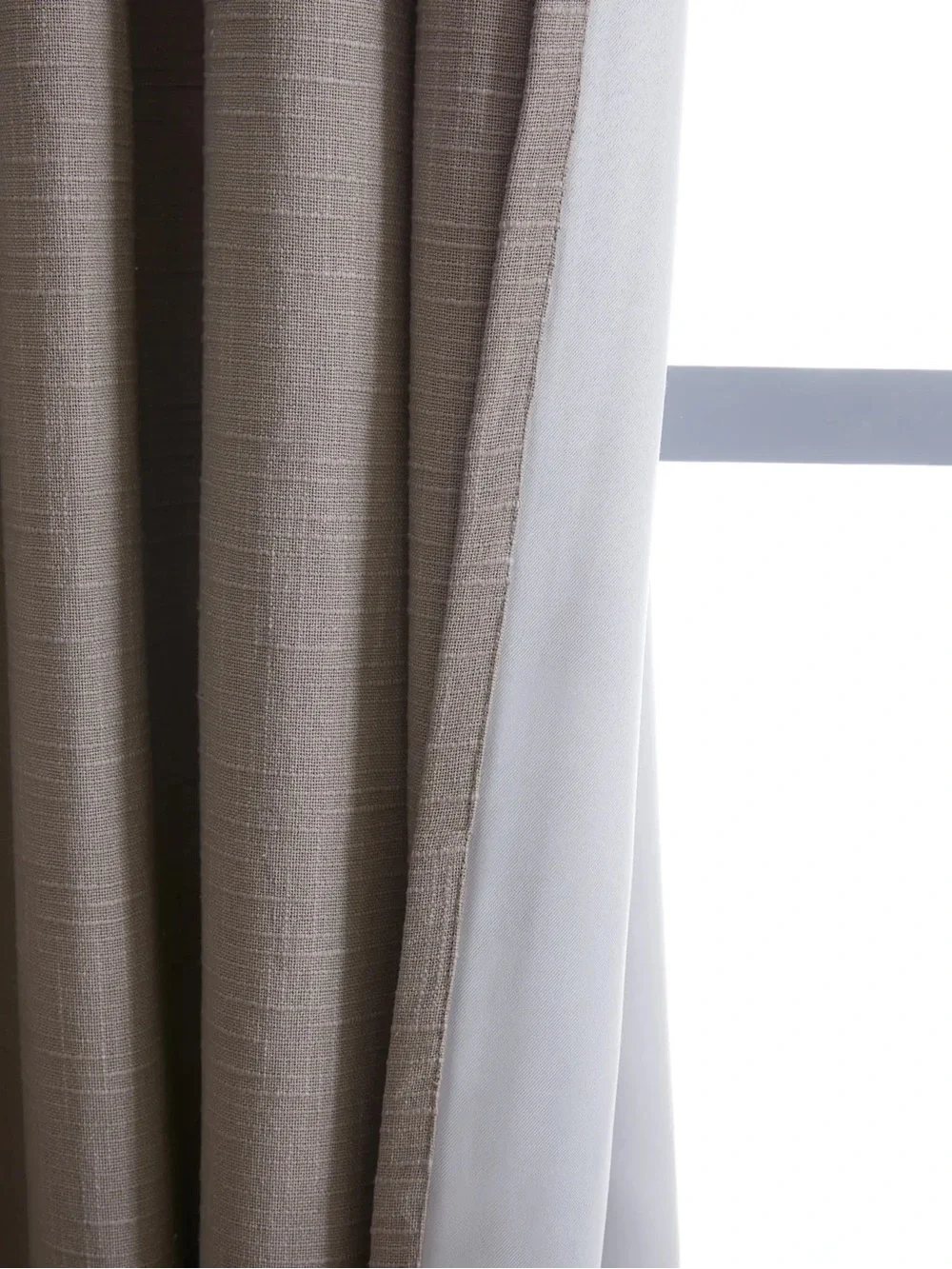 NWT QUINCE Set Of 2 48x96 Cotton Slub Room Darkening Curtains Grey 0834